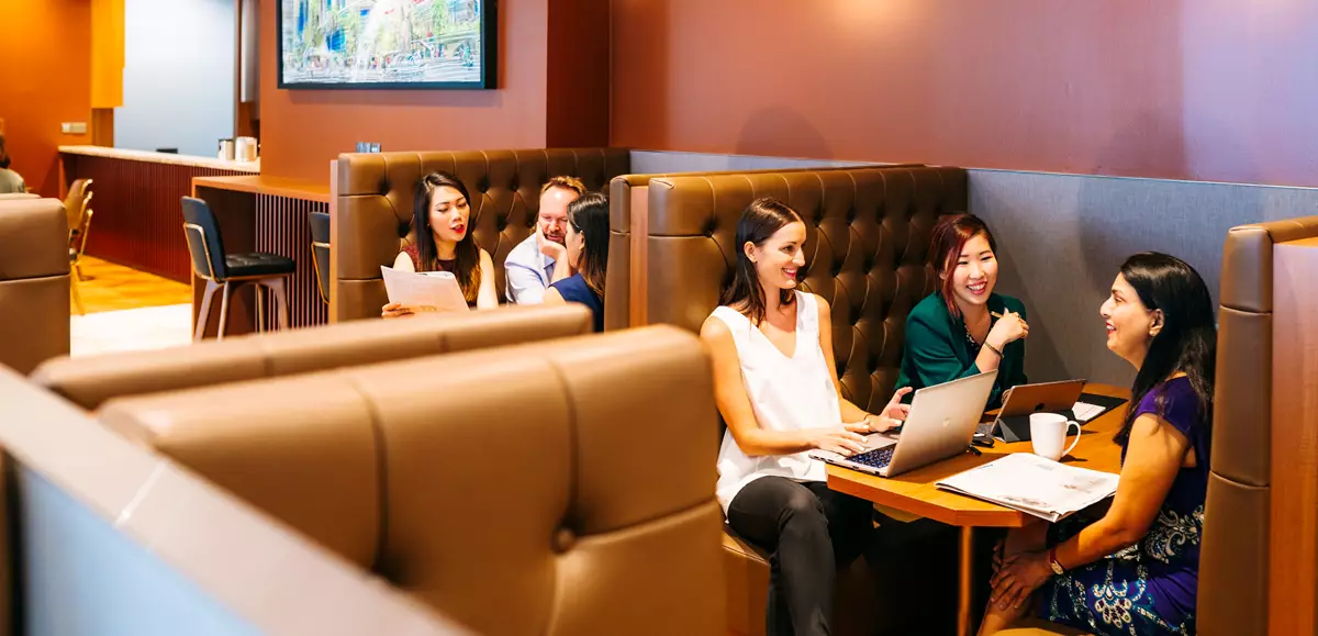 Serviced Office, Singapore, CBD, Booth Seating, Hot Desk